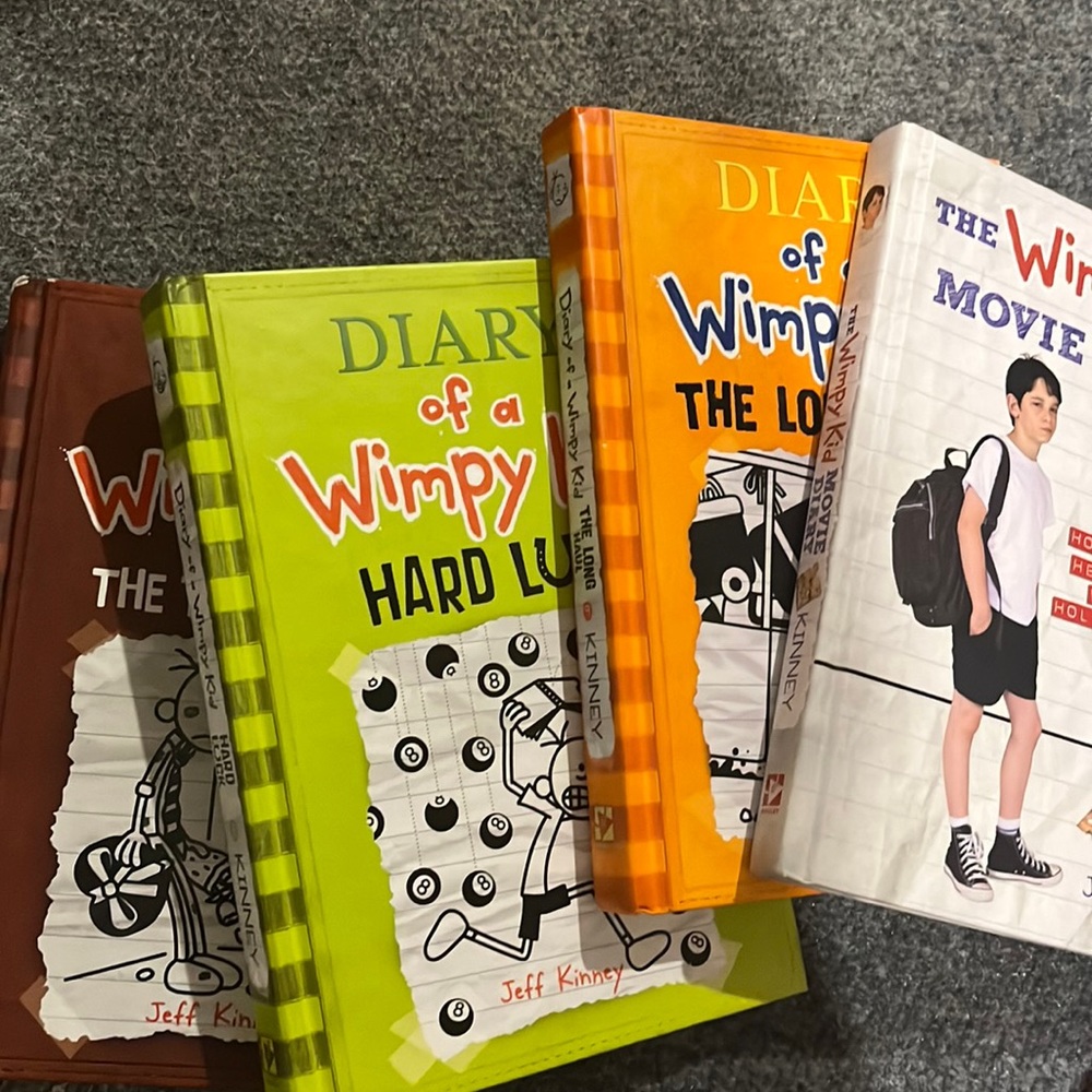 diary of a wimpy kid books x4